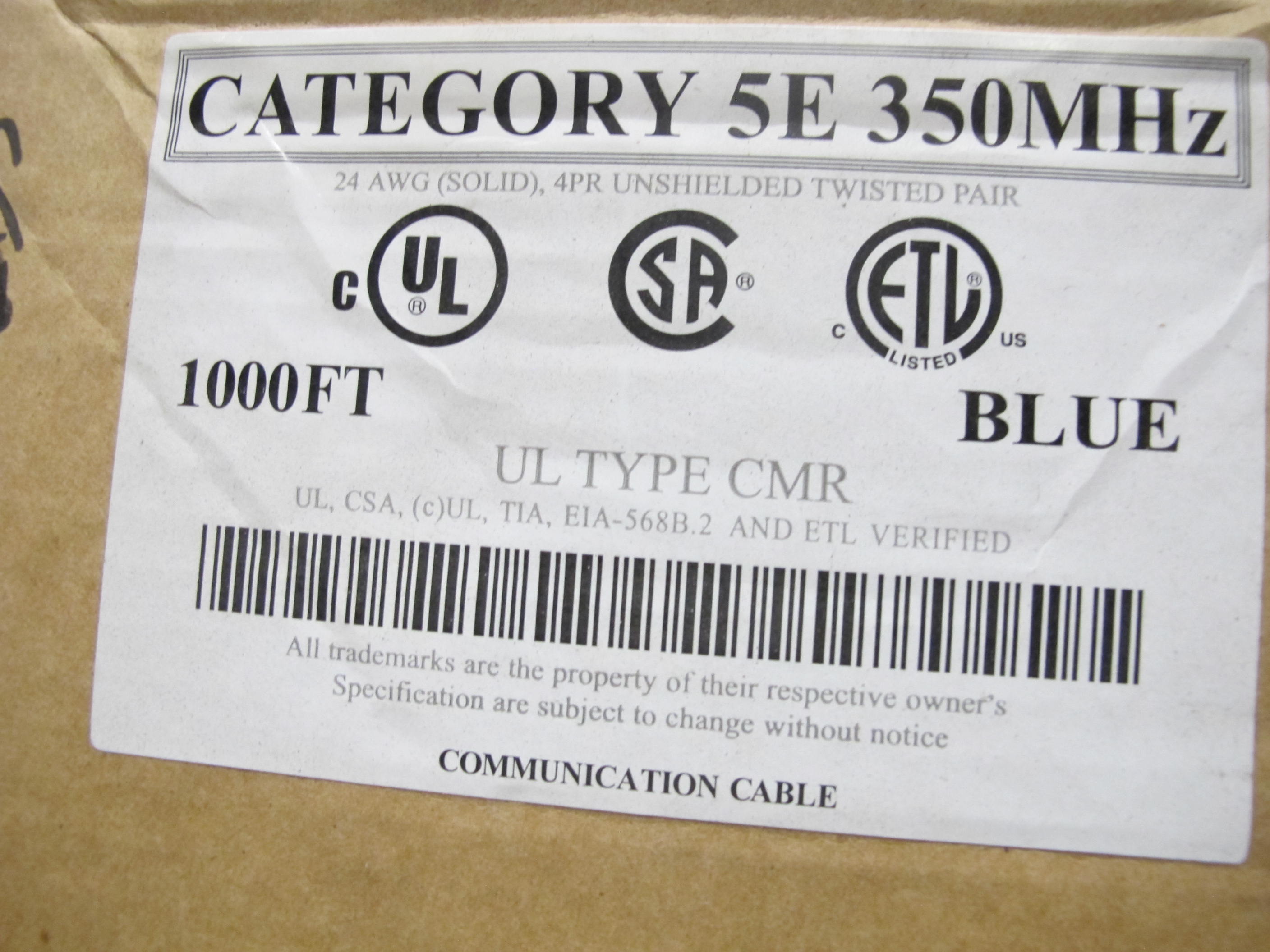 LOT TO INCLUDE: (3) CABLES, ELECTRICAL TYPE, 14 AWG SIZE, 600 V, 125 C RATING, SILICONE RUBBER INSULATING MATERIAL, 9 CONDUCTOR, SHIELDED KIND, (2) CABLES, PVC ENCASED MATERIAL, HOUSING KIND, (4) CABLES, 4 PR/24 AWG, CATEGORY 5 KIND. 8 CONDUCTOR (4 PAIR) WORKSTATION CABLING. CATEGORY 5 RATED. 24AWG SOLID COPPER, INSULATED, PVC JACKETED, (29) TUBES, 3-1/2" ID X 7-1/2" OD X 12" LONG (+/- .250" ON LENGTH) TYPE FBE-COTTON FIBER BASE, PHENOLIC-RESIN MATERIAL, MIL-I-24768/13 KIND. ELECTRICAL GRADE, NEMA GRADE LE, HEAT TREATED. LOADING & HANDLING FEE $15-4080